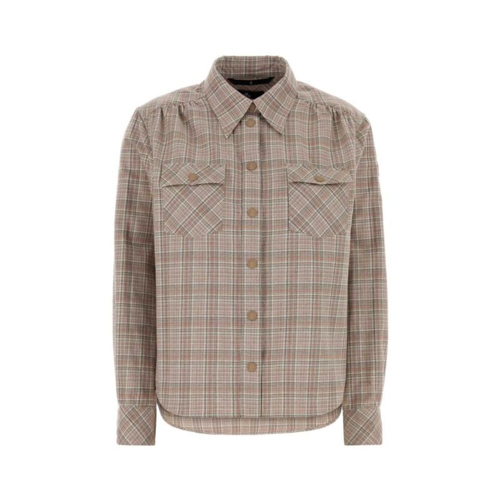 Moncler Grenoble Women Embroidered Flannel Shirt